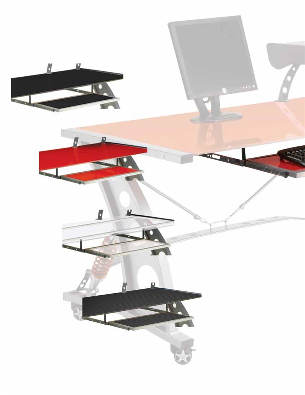 PitStop GT Spoiler Desk Pull Out Tray